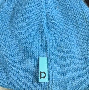 Blue beanie with a heart